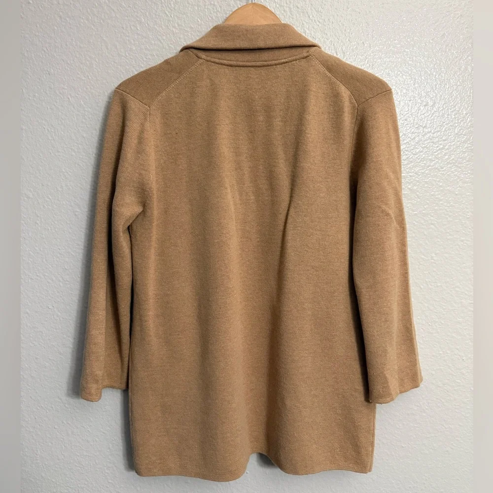 J. Crew Sophie Open-Front Sweater-Blazer in Tan